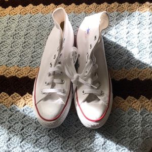 New unworn Converse high tops white